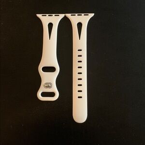 Elegant White Silicone Watch Strap